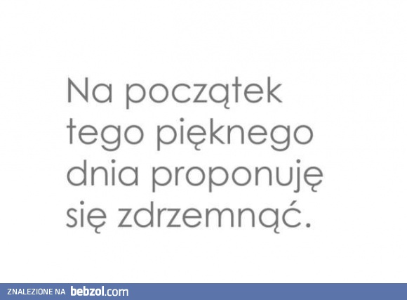 Dobry początek dnia