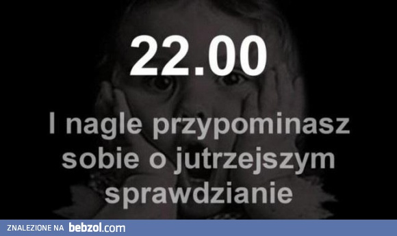 Jutrzejszy sprawdzian