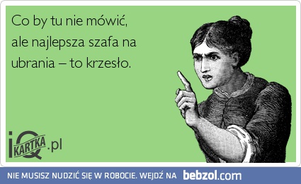 Najlepsza szafa na ubrania to krzesło