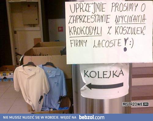 Uprzejma prośba w sklepie...