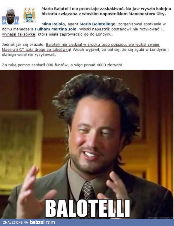 Balotelli ciągle zaskakuje