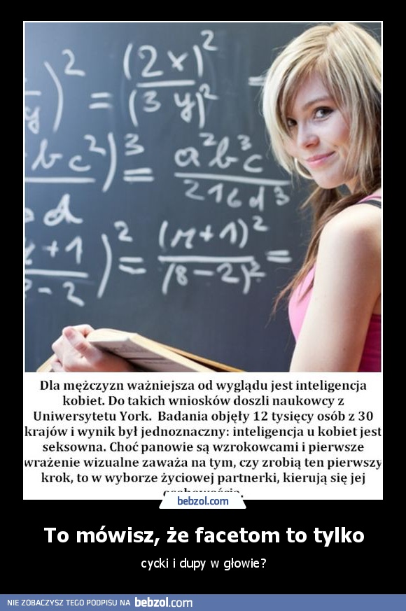 To mówisz, że facetom to tylko