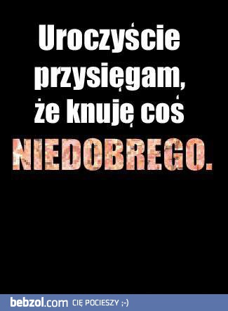 Knuję coś niedobrego