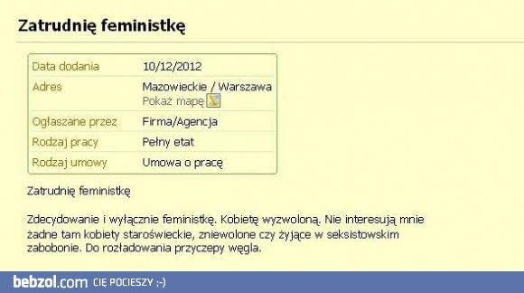 Praca dla feministki