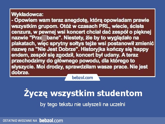 Życzę wszystkim studentom