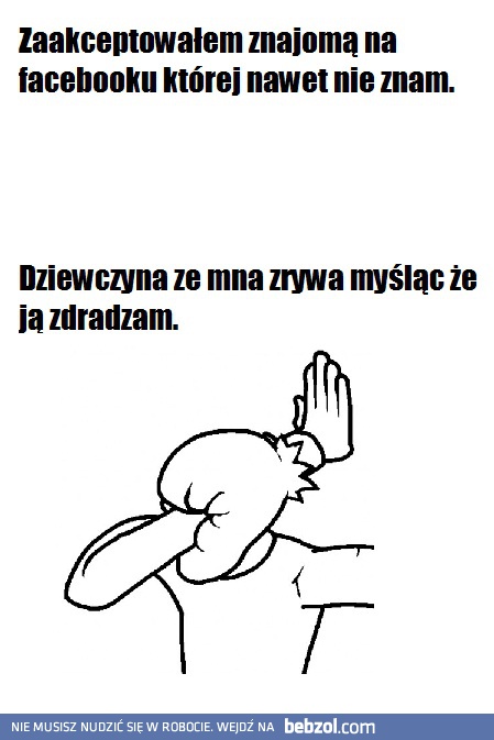 Zaakceptowanie zaproszenia na facebooku...