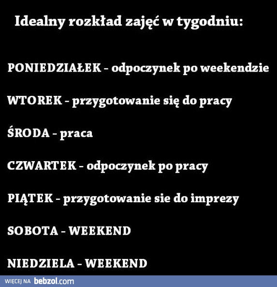 Idealny tydzień