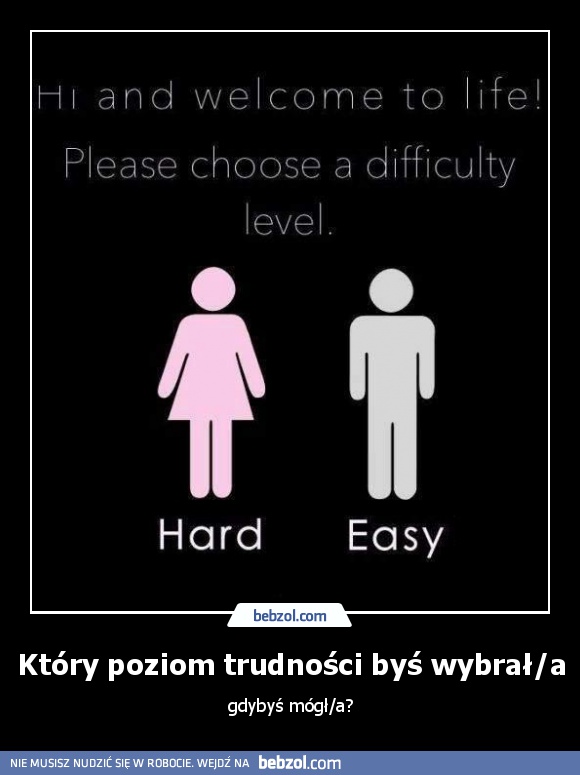 Który poziom trudności byś wybrał/a