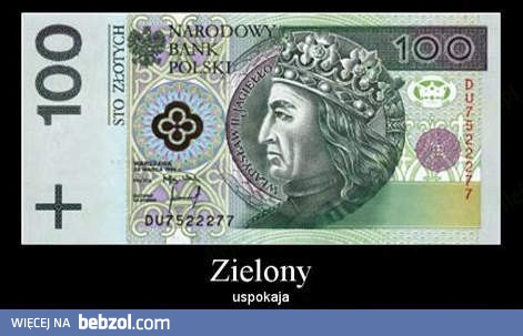 Zielony uspokaja