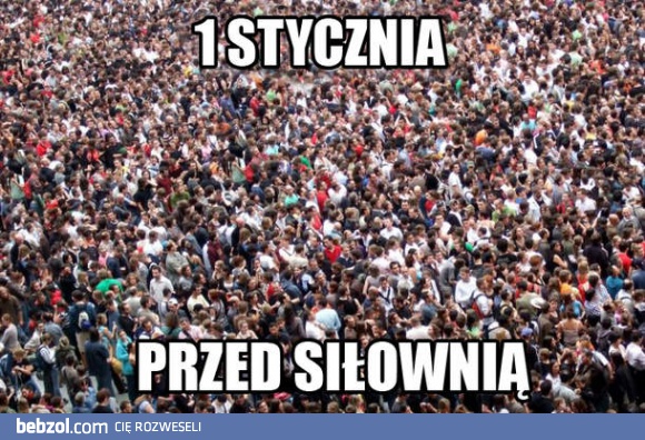 1 stycznia przed siłownią