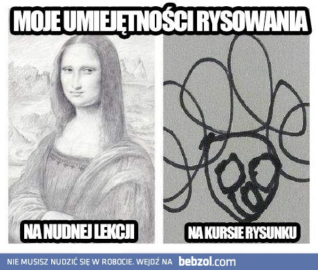 Moje umiejętności rysownicze