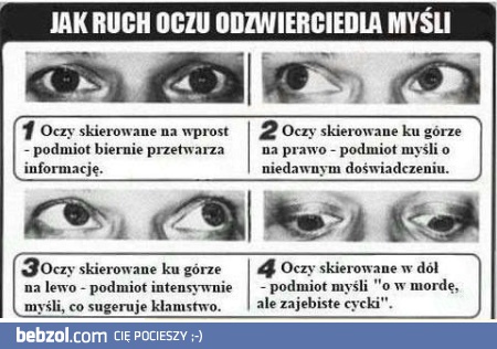 Ruch oczu odzwierciedla myślenie