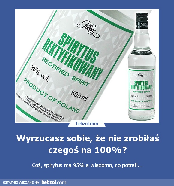 Wyrzucasz sobie, że nie zrobiłaś czegoś na 100%?