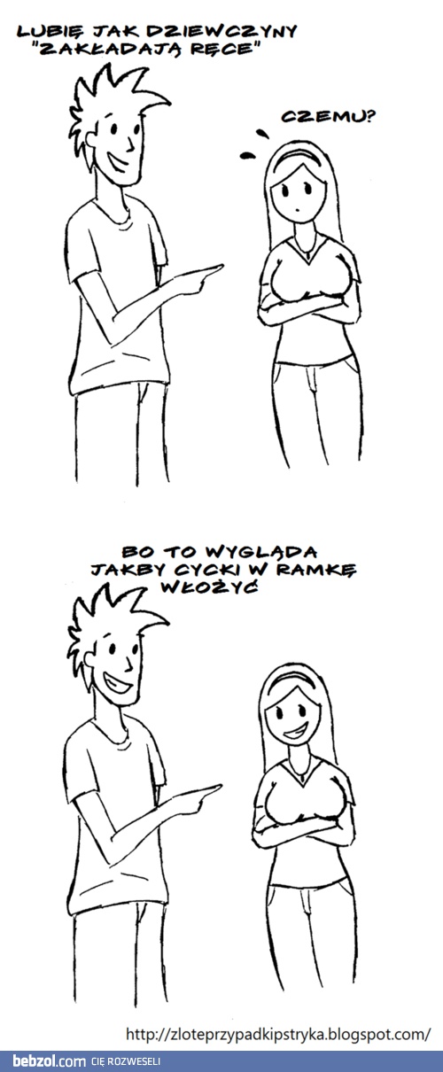 Gdy dziewczyna krzyżuje ręce