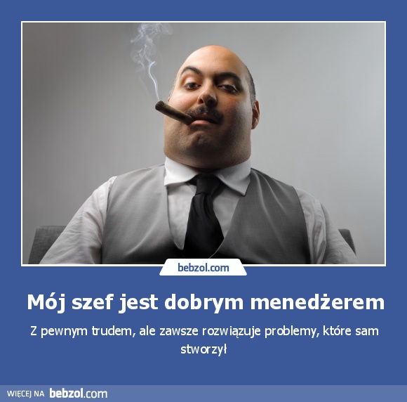 Mój szef jest dobrym menedżerem