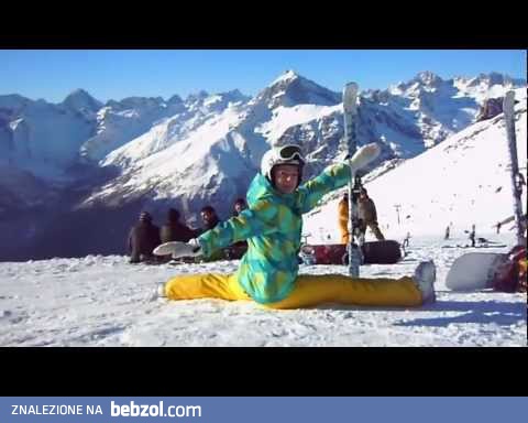 Seksowny taniec narciarki