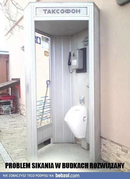 Problem z sikaniem w budkach