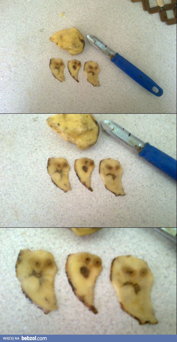 Ten ziemniak dziwnie na mnie paczy!