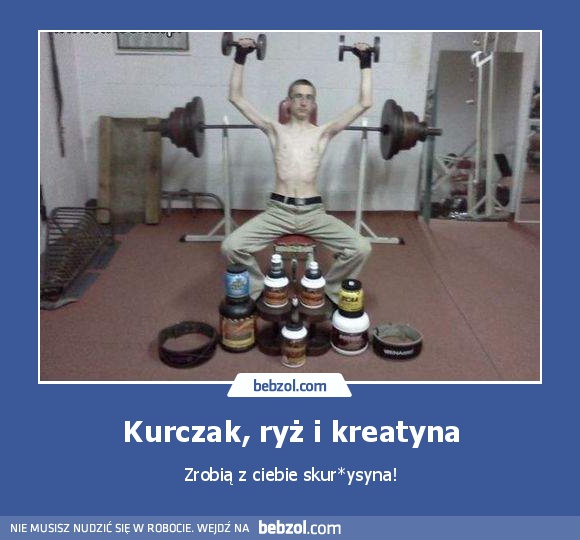 Kurczak, ryż i kreatyna