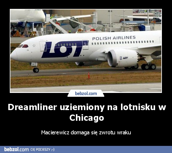 Dreamliner uziemiony na lotnisku w Chicago