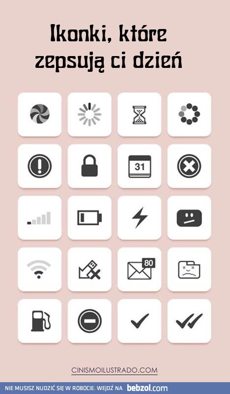 Ikonki, które zepsują ci dzień