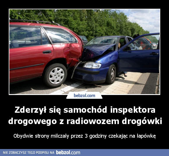 Zderzył się samochód inspektora drogowego z radiowozem