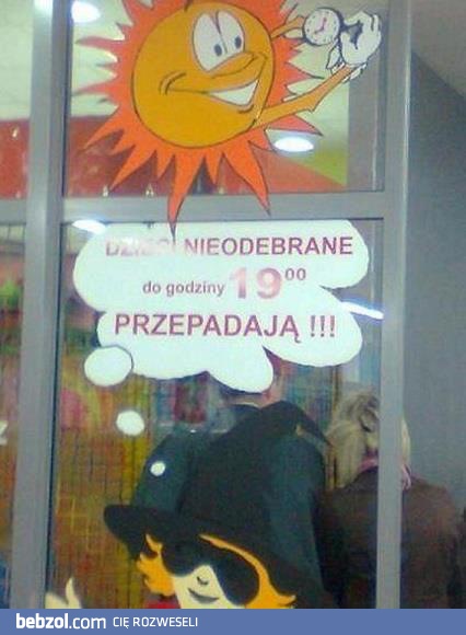 Dzieci nieodebrane przepadają