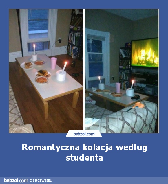 Romantyczna kolacja według studenta