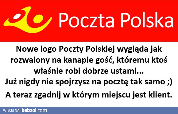 Nowe logo Poczty Polskiej wygląda jak...