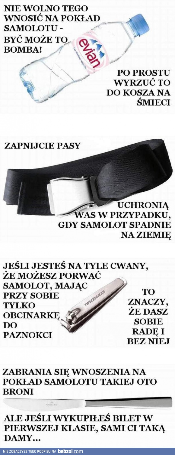 Bezpieczeństwo w samolocie