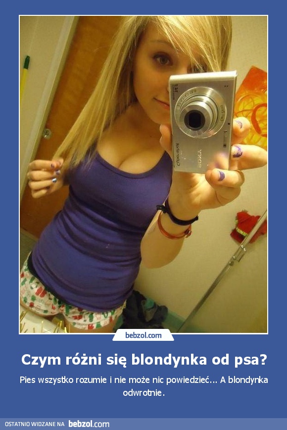 Czym różni się blondynka od psa?