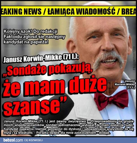 Kolejny kandydat na papieża