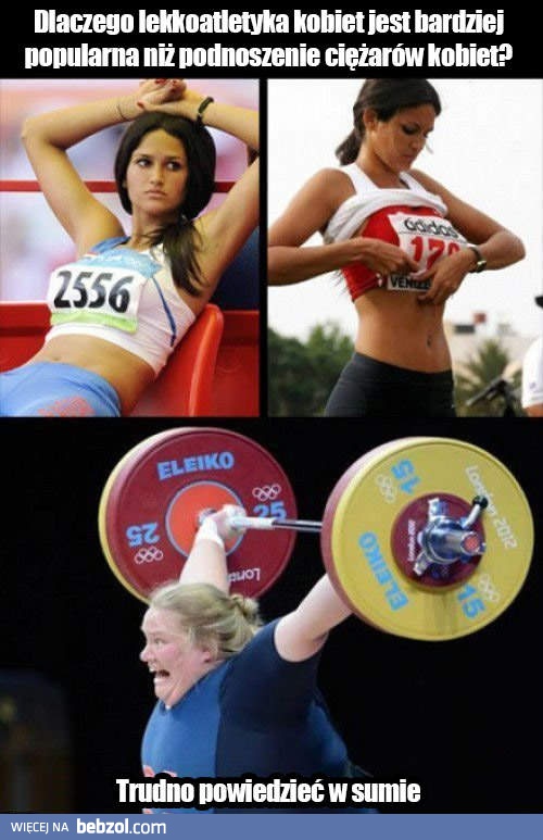 Dlaczego lekkoatletyka kobiet jest bardziej popularna niż podnoszenie ciężarów kobiet?