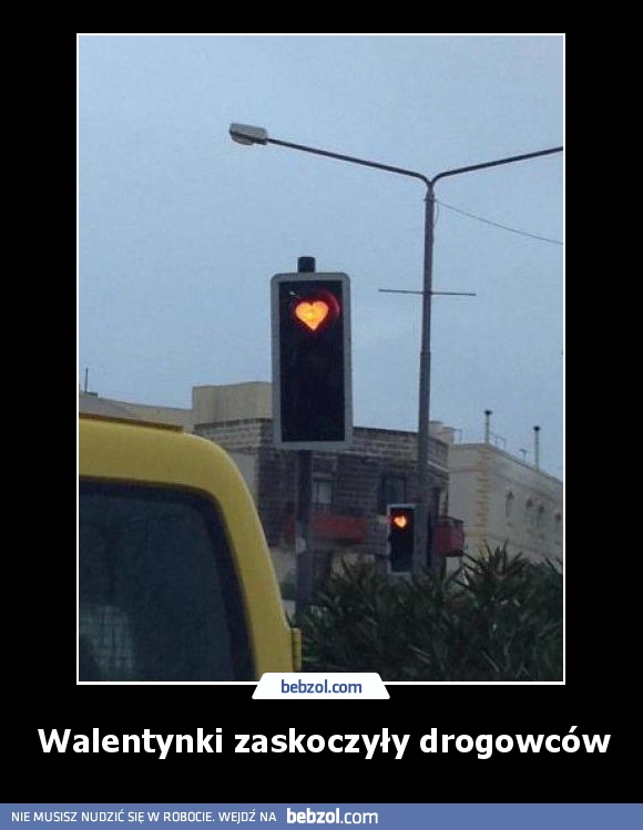 Walentynki zaskoczyły drogowców