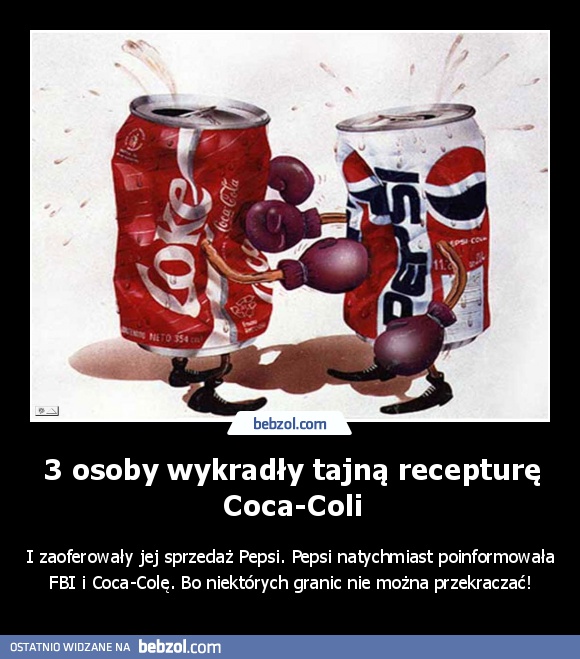 3 osoby wykradły tajną recepturę Coca-Coli