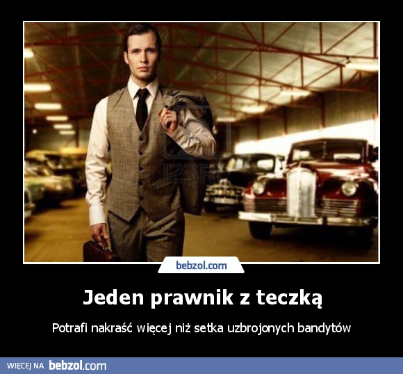 Jeden prawnik z teczką