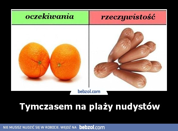 Tymczasem na plaży nudystów