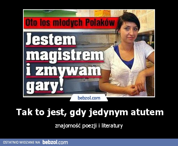 Tak to jest, gdy jedynym atutem