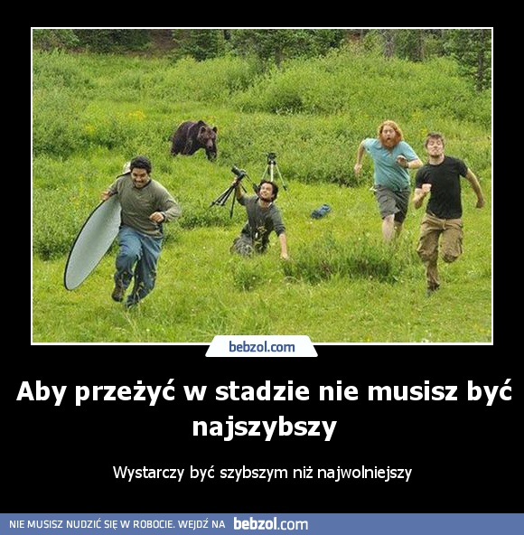 Aby przeżyć w stadzie nie musisz być najszybszy