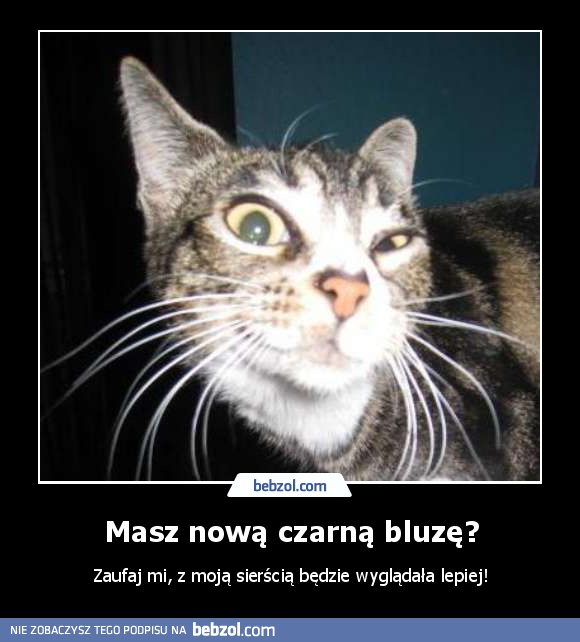 Masz nową czarną bluzę?