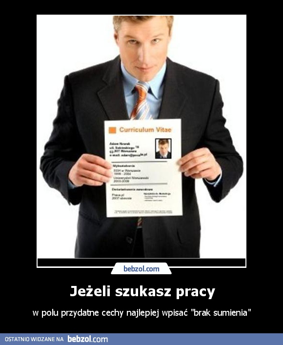 Jeżeli szukasz pracy