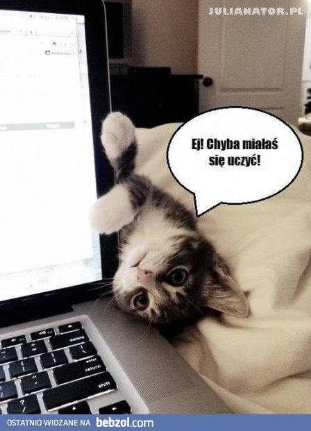 Ej, chyba miałeś się uczyć