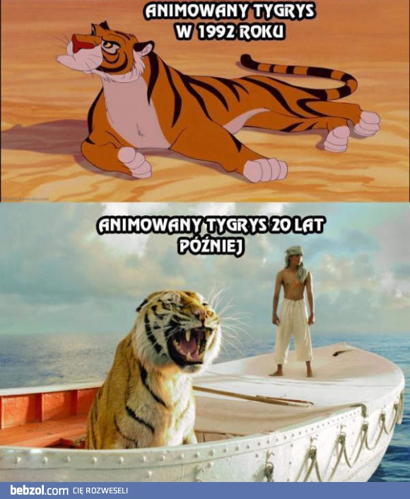 Animowany tygrys dawniej i dziś