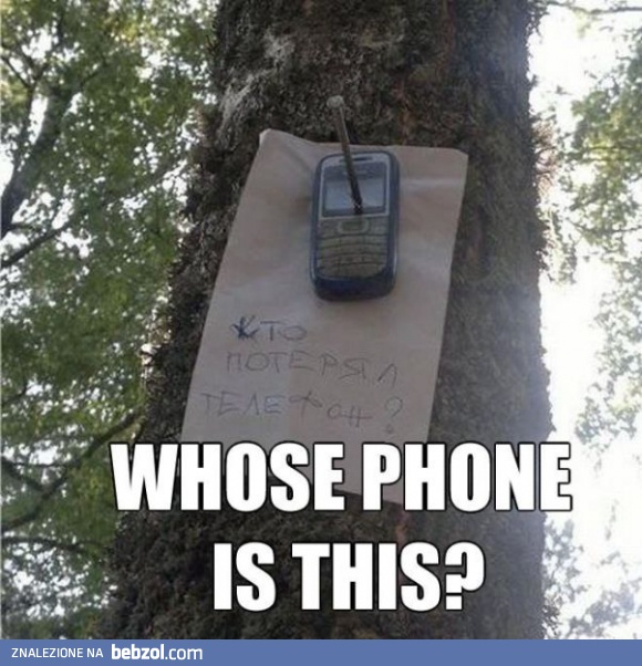 Znaleziono telefon!