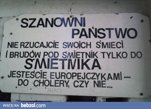 Bycie Europejczykiem zobowiązuje!