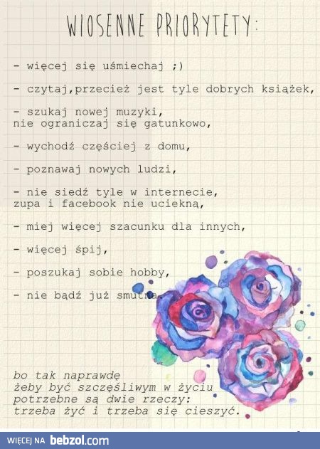 Wiosenne priorytety