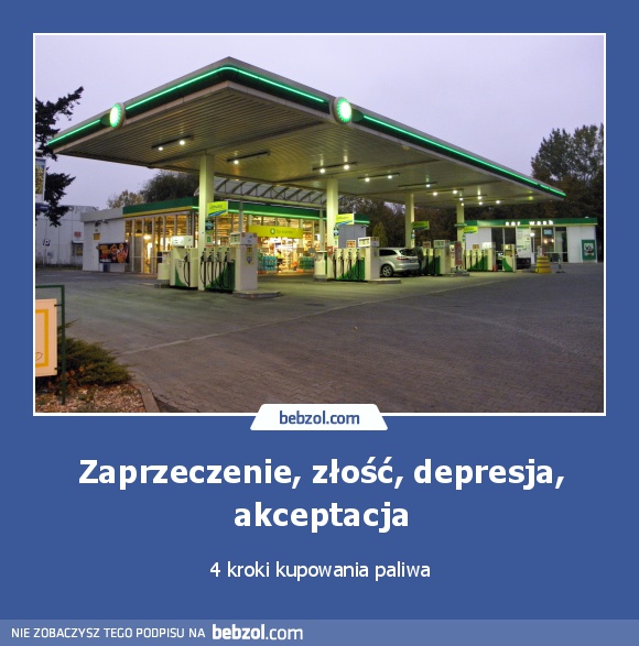 Zaprzeczenie, złość, depresja, akceptacja
