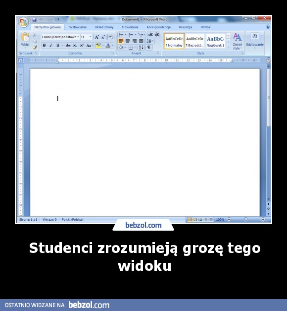 Studenci zrozumieją grozę tego widoku