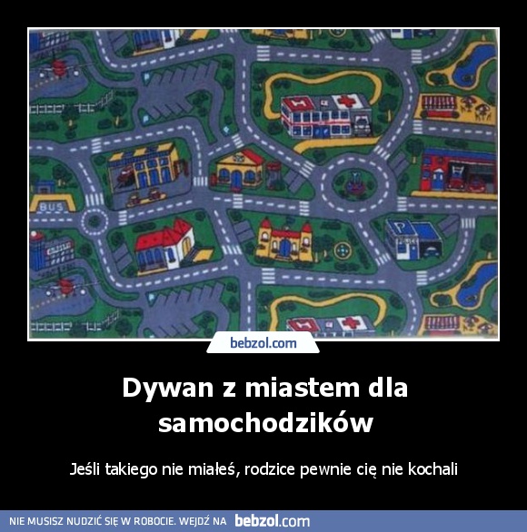 Dywan z miastem dla samochodzików