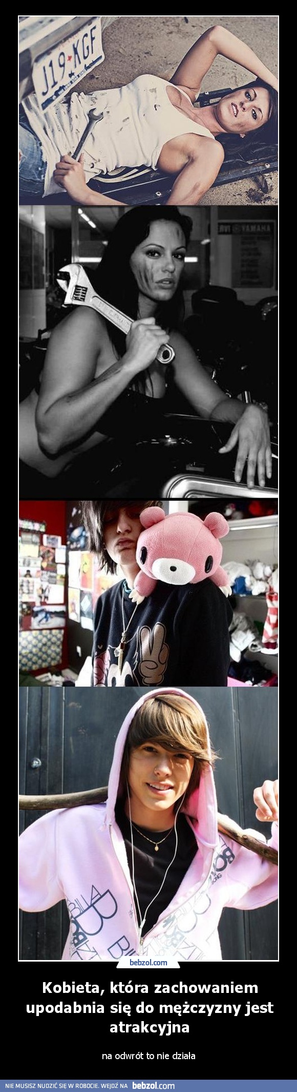 Kobieta, która zachowaniem upodabnia się do mężczyzny jest atrakcyjna